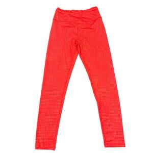 Z by Zella Girls Activewear Leggings - Red Hibiscus Lily Texture Size 10/12